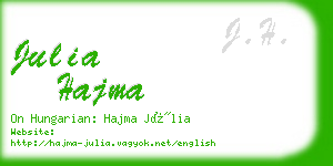 julia hajma business card